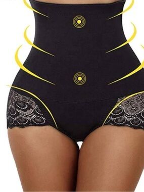High-Waist Shaping Briefs in Black